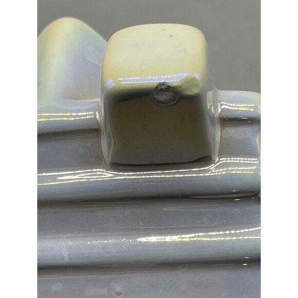 iridescent Christmas house bow village decoration 4x3x5.5" READ - Picture 6 of 8